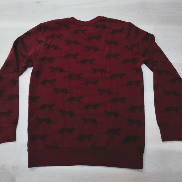 Forever21 Burgandy Cheetah Print Pullover Sweater - Picture 3 of 4